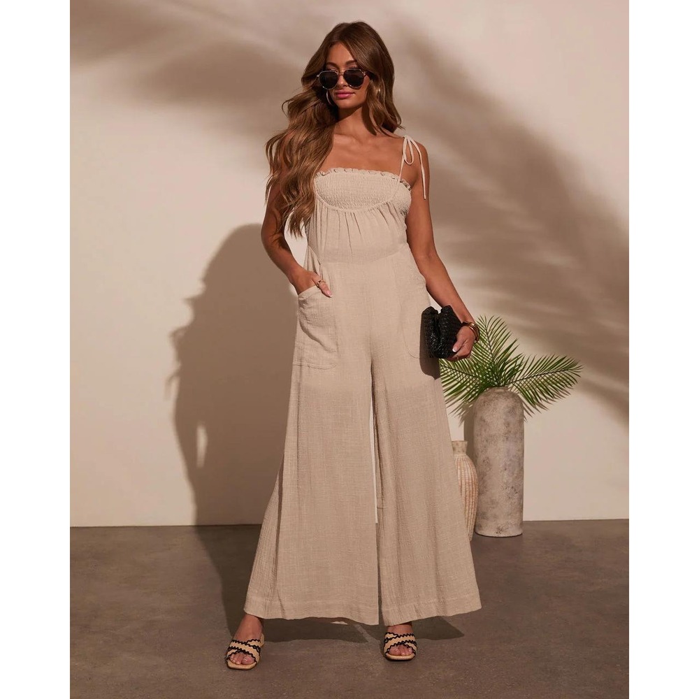 Paradise Pause‎ Smocked Bust Jumpsuit
